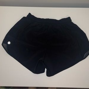 Lululemon Black Hotty Hot Low-Rise Tall Lined Short 4"